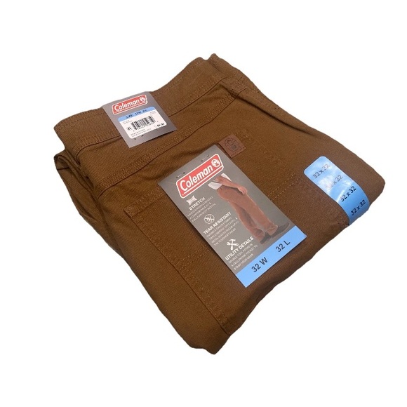 Coleman Brown Work/Cargo Stretch Pants 32x32 NWT, $80 MSRP - Picture 1 of 9